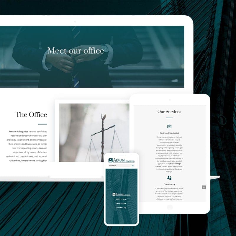 Armani Advogados Project Responsive Website